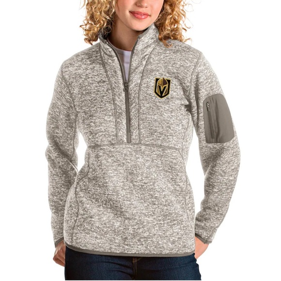 Antiqua Vegas Golden Knights Fortune Half Zip Sweatshirt - Picture 14 of 14